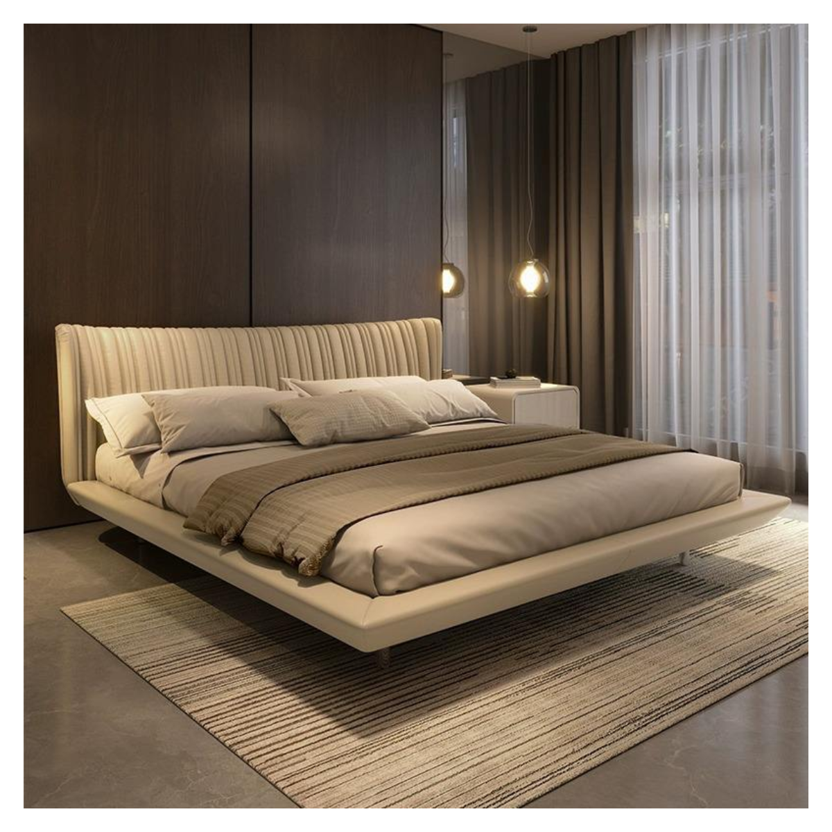 Linen Pleat Bed